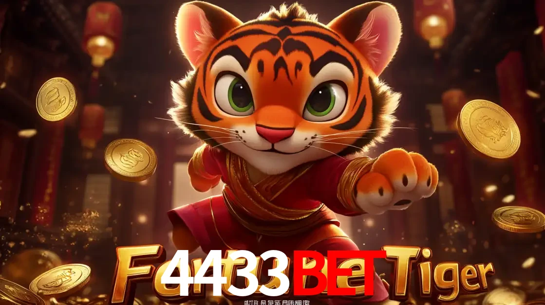 O carismático mascote do jogo de slot Fortune Tiger, um tigre fofo em pose de artes marciais, pronto para trazer sorte e multiplicadores de ganhos no cassino online 4433bet.